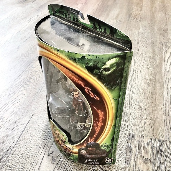 TOYBIZ Gimli figure Lord of the Rings Fellowship of the Ring 2001 sealed. - Picture 2 of 6